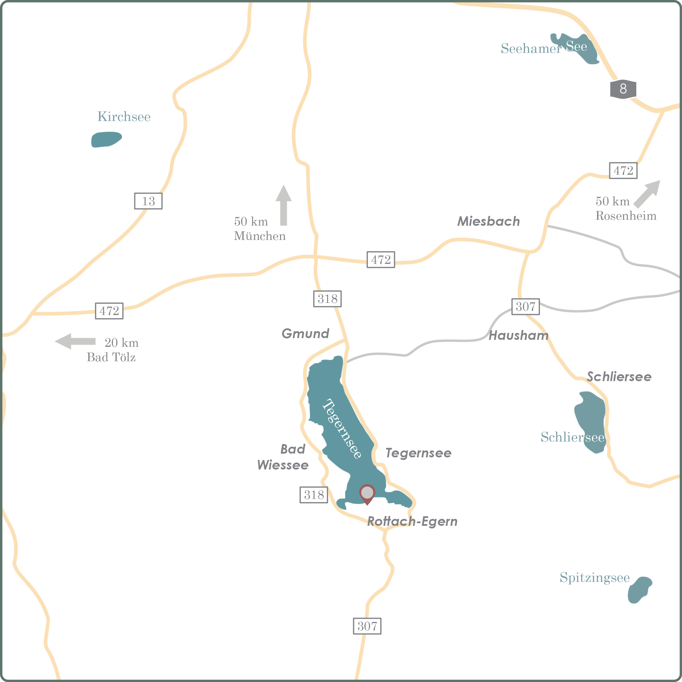 Lageplan Rottach-Egern am Tegernsee