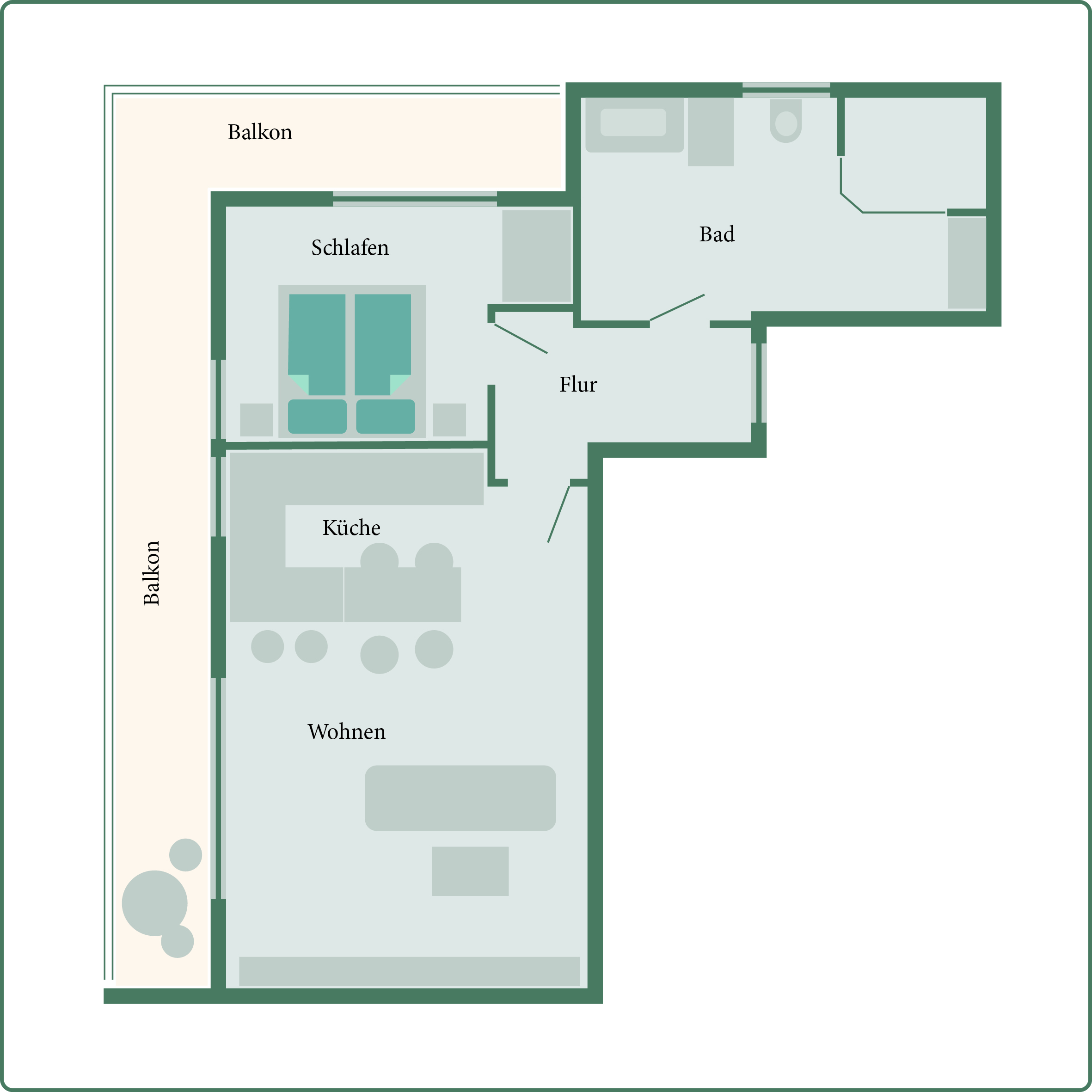 Grundriss Ferienwohung Lärche10 Rottach-Egern Tegernsee